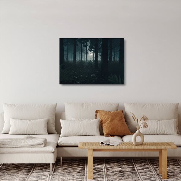 Kép - Páfrányok a holdfényben (üvegen) (70x50 cm)