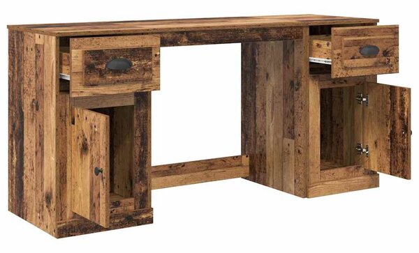 Íróasztal szekrénnyel Öreg fa Szerelt Fa 154,5 x 50 x 75 cm