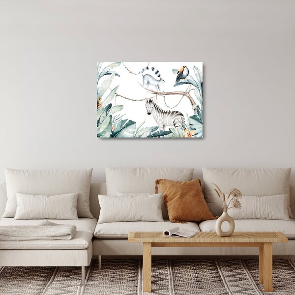 Kép - egzotikus állatok (üvegen) (70x50 cm)