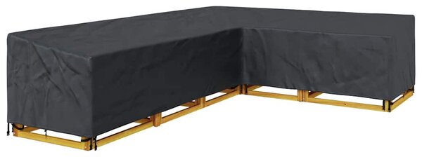Bútor takaró 355 x 275 x 80 cm 210D Oxford Szövet L-alak Fekete