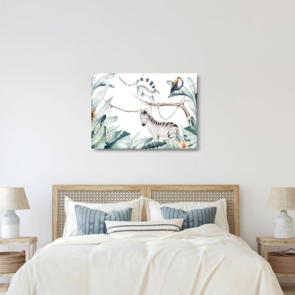 Kép - egzotikus állatok (üvegen) (70x50 cm)