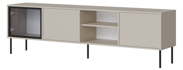 TV-állvány Merevai 103, Üveg, Laminált forgácslap, 60x201x40cm, Kasmír
