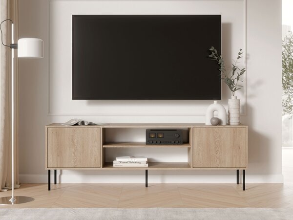 TV-állvány Merevai 104, Laminált forgácslap, 60x183x40cm, Tölgy