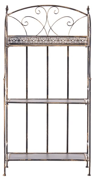 Polcrendszer VILLADOSE Fém 117 cm 60 cm Fekete
