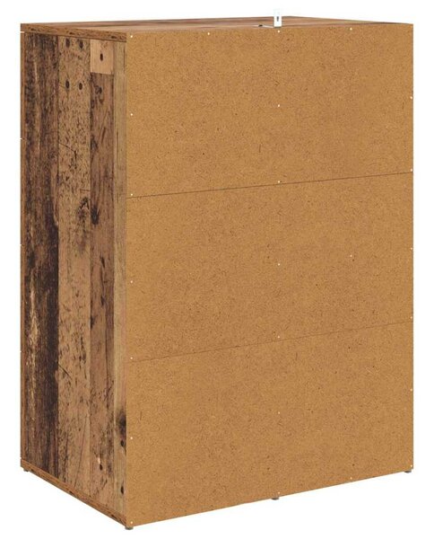 Oldalszekrények Corona 2 pcs Öreg fa 59 x 39 x 80 cm Faanyag