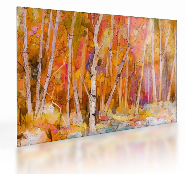 Kép - őszi erdő (üvegen) (70x50 cm)