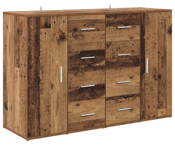 Oldalszekrények Corona 2 pcs Öreg fa 59 x 39 x 80 cm Faanyag
