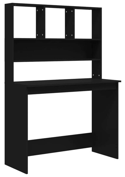 VidaXL Fekete Íróasztal Polcokkal - 102x45x148 cm