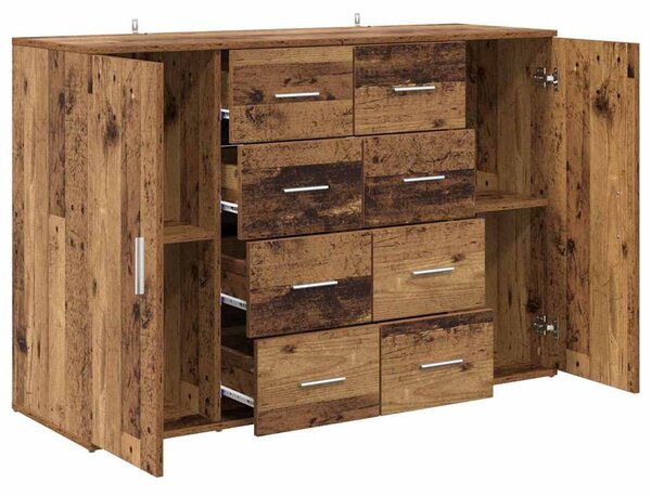 Oldalszekrények Corona 2 pcs Öreg fa 59 x 39 x 80 cm Faanyag