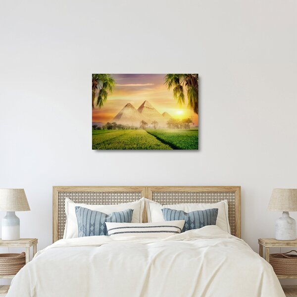 Kép - piramisok (üvegen) (70x50 cm)
