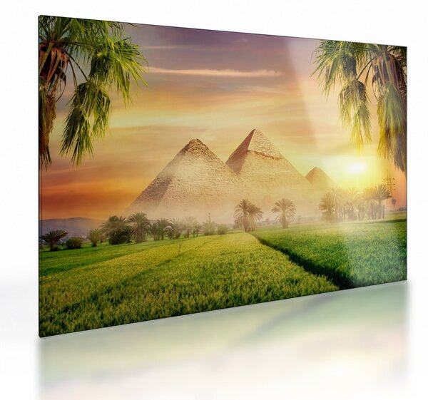 Kép - piramisok (üvegen) (70x50 cm)
