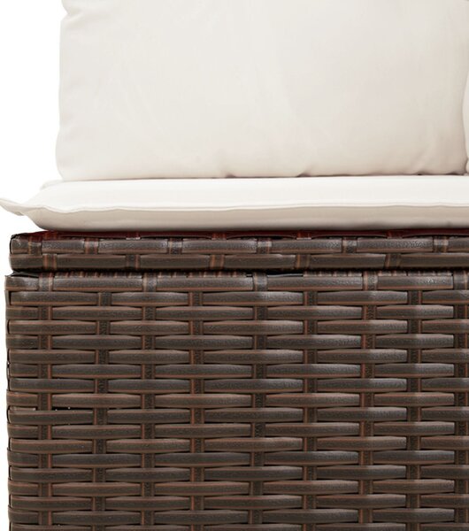 Kanapé Szett 8 pcs Barna polirattan