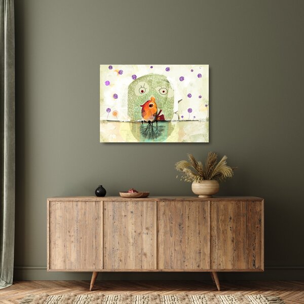 Kép - Egy madár lelke (üvegen) (70x50 cm)