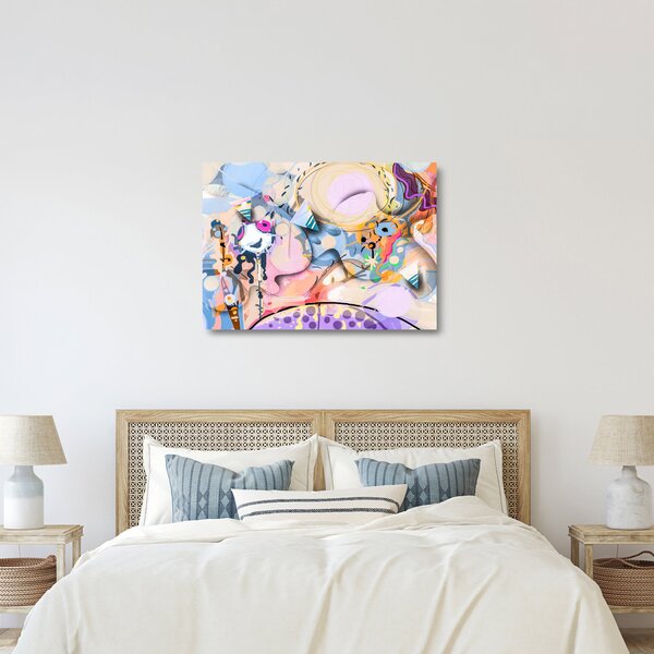 Kép - mesebeli absztrakció (üvegen) (70x50 cm)