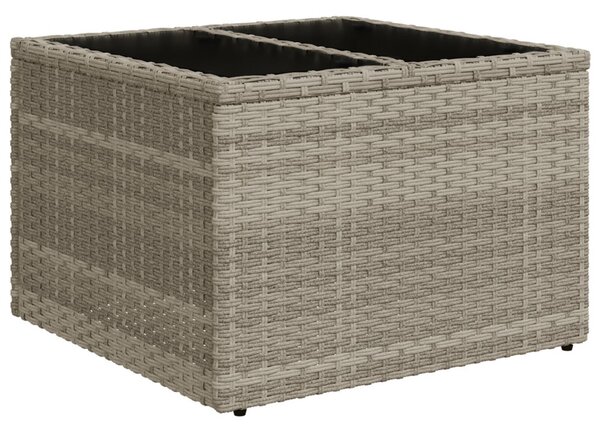 Kerti Kanapé Szett tárolóval 5 pcs Világosszürke polirattan