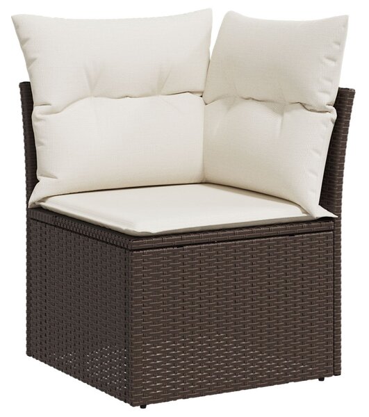 Kanapé Szett 8 pcs Barna polirattan