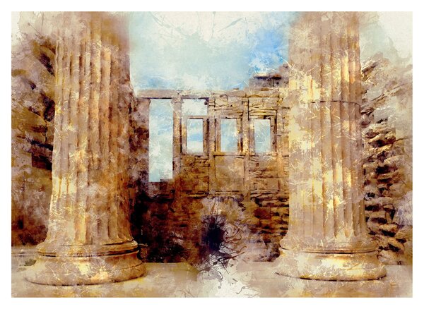Kép - Érechthéion, Athens, görögország (üvegen) (70x50 cm)