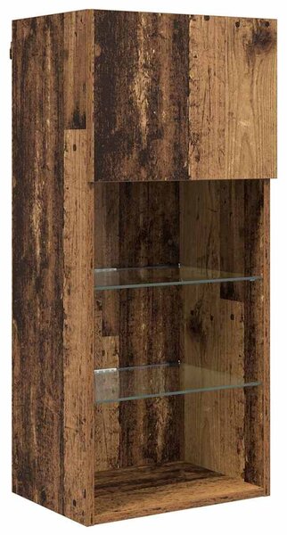 TV Fali Egységek LED-del 5 pcs Öreg fa 40,5 x 30 x 90 cm