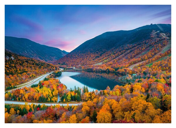 Kép - White Mountain, New Hampshire, USA (üvegen) (70x50 cm)