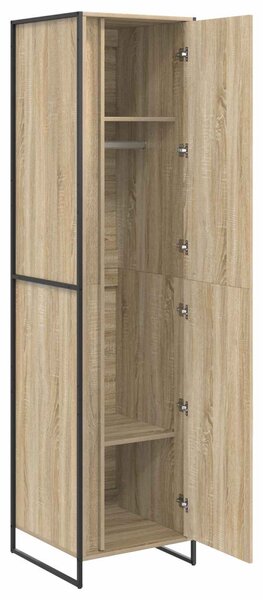 Szekrény tárolóval 2 pcs Sonoma 50 x 50 x 200 cm Faanyag