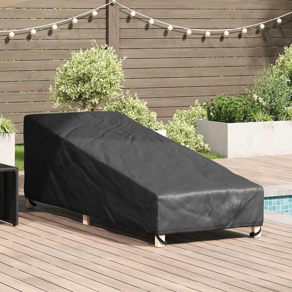 Kültéri bútor takaró 203 x 81 x 63 cm 210D Oxford Szövet Fekete