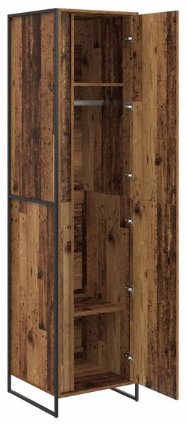 Szekrény tárolóval 2 pcs Öreg fa 50 x 50 x 200 cm Faanyag