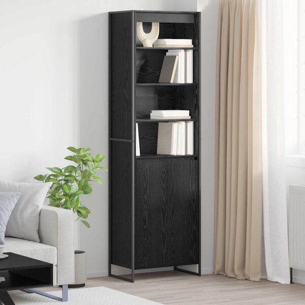 VidaXL Magas szekrények 2 pcs Fekete tölgy 60 x 36 x 300 cm Faanyag