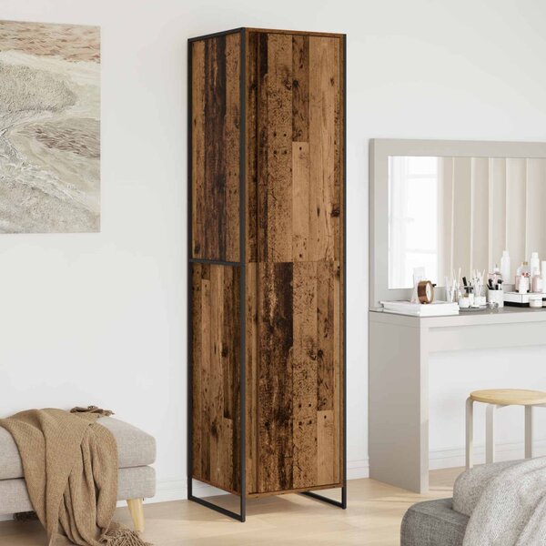 Szekrény tárolóval 2 pcs Öreg fa 50 x 50 x 200 cm Faanyag