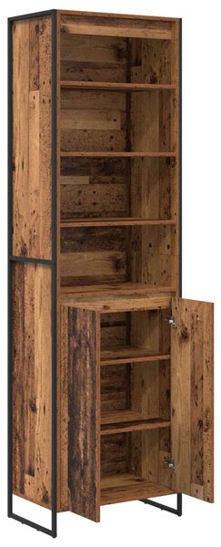 Magas szekrények 2 pcs Öreg fa 60 x 36 x 300 cm Faanyag