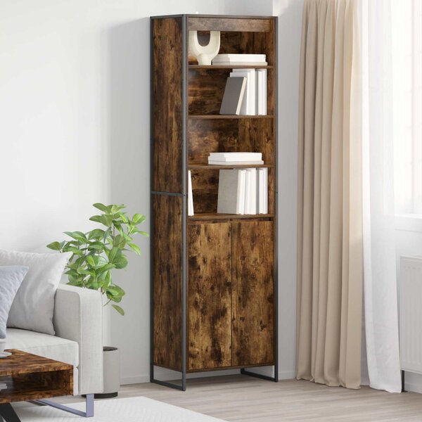 VidaXL Magas szekrények 2 pcs Füstös tölgy 60 x 36 x 300 cm Faanyag