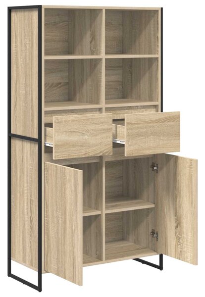 Széf fiókkal 2 pcs Sonoma 81 x 36 x 150.5 cm Faanyag