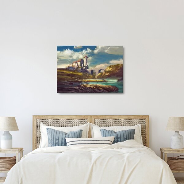 Kép - Középkori vár (üvegen) (70x50 cm)