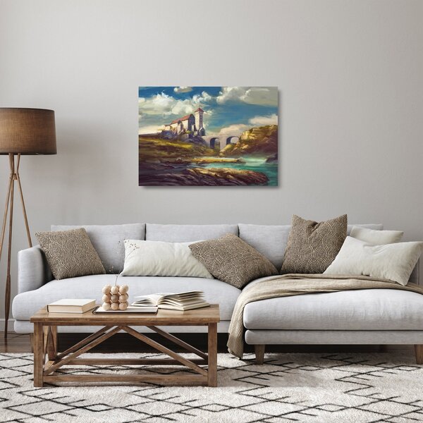 Kép - Középkori vár (üvegen) (70x50 cm)