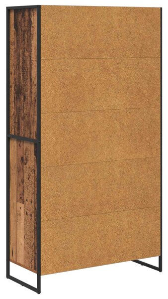Széf fiókkal 2 pcs Öreg fa 81 x 36 x 150.5 cm Faanyag