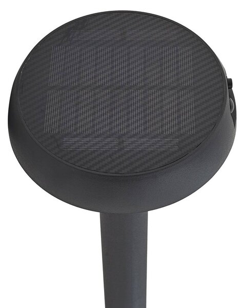 Lindby Solar LED földi tüskés lámpa Brinca, fekete, PC, érzékelő, Fekete, Műanyag, Modern