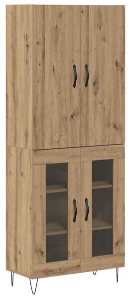 Magasfiú 2 pcs Artisan tölgy RÉtegelt fa és üveg