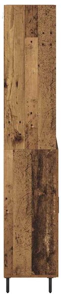 Magasfiú Öreg fa 69,5 x 34 x 180 cm Műanyag Fa és Üveg