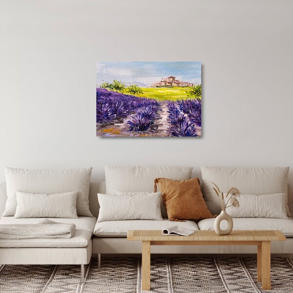 Kép - Provence, franciaország, olajfestmény (üvegen) (70x50 cm)