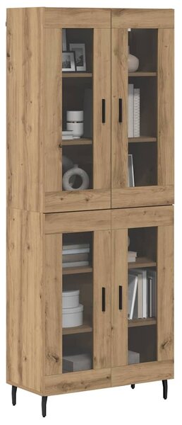 Magasfiú 2 pcs Artisan tölgy Műanyag Fa és Üveg