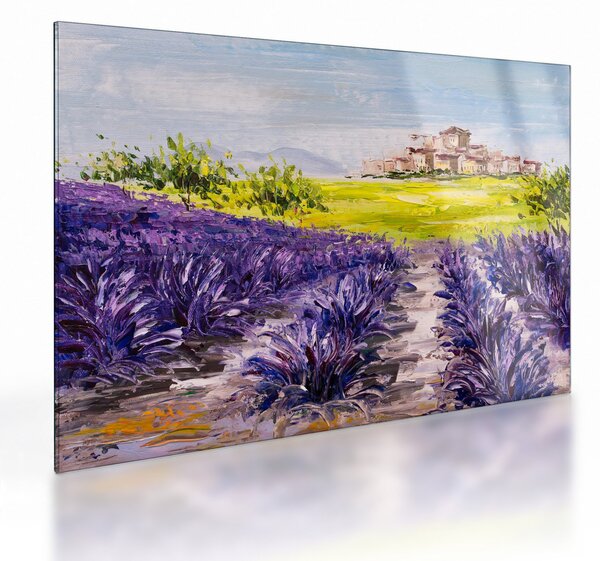 Kép - Provence, franciaország, olajfestmény (üvegen) (70x50 cm)
