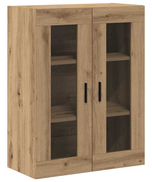 Magasfiú 2 pcs Artisan tölgy Műanyag Fa és Üveg