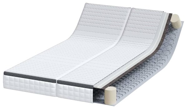 Matrac 2 pcs Fehér és Szürke 60 x 200 cm Bonell Rugó