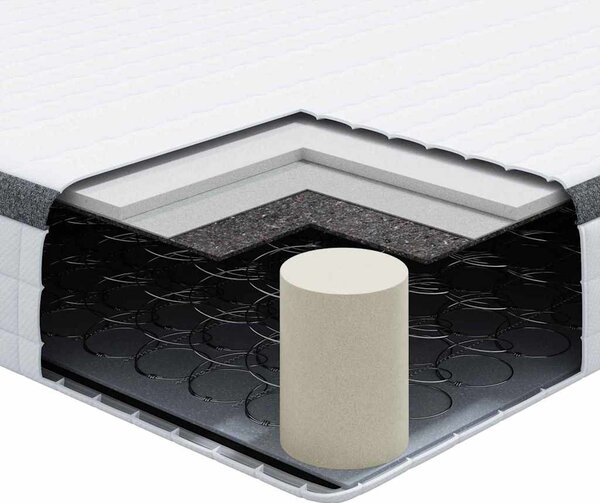 Matrac 2 pcs Fehér és Szürke 60 x 200 cm Bonell Rugó