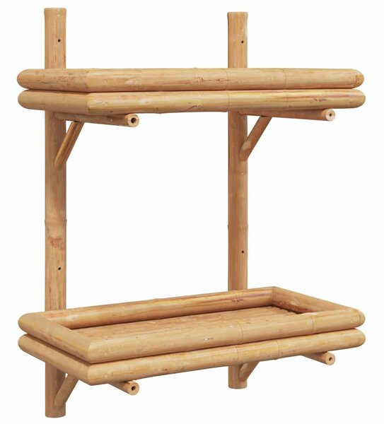 Falifiók polcokkal tárolóval Barna 45 x 26 x 60 cm bambusz
