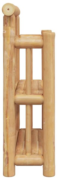 Falpolc polcokkal tárolóval Barna 40 x 13 x 44 cm bambusz