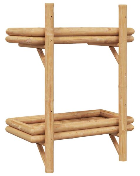 Falifiók polcokkal tárolóval Barna 45 x 26 x 60 cm bambusz