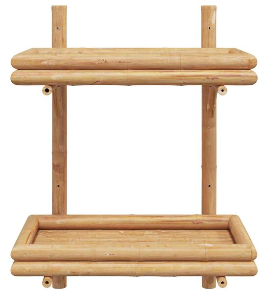 Falifiók polcokkal tárolóval Barna 45 x 26 x 60 cm bambusz