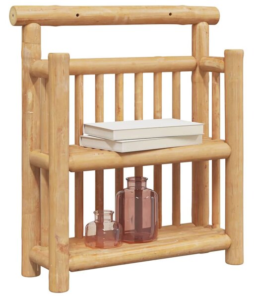 Falpolc polcokkal tárolóval Barna 40 x 13 x 44 cm bambusz