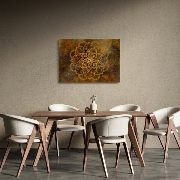 Kép - Az öröm mandala (üvegen) (70x50 cm)