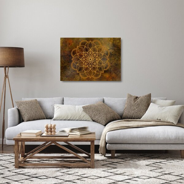 Kép - Az öröm mandala (üvegen) (70x50 cm)